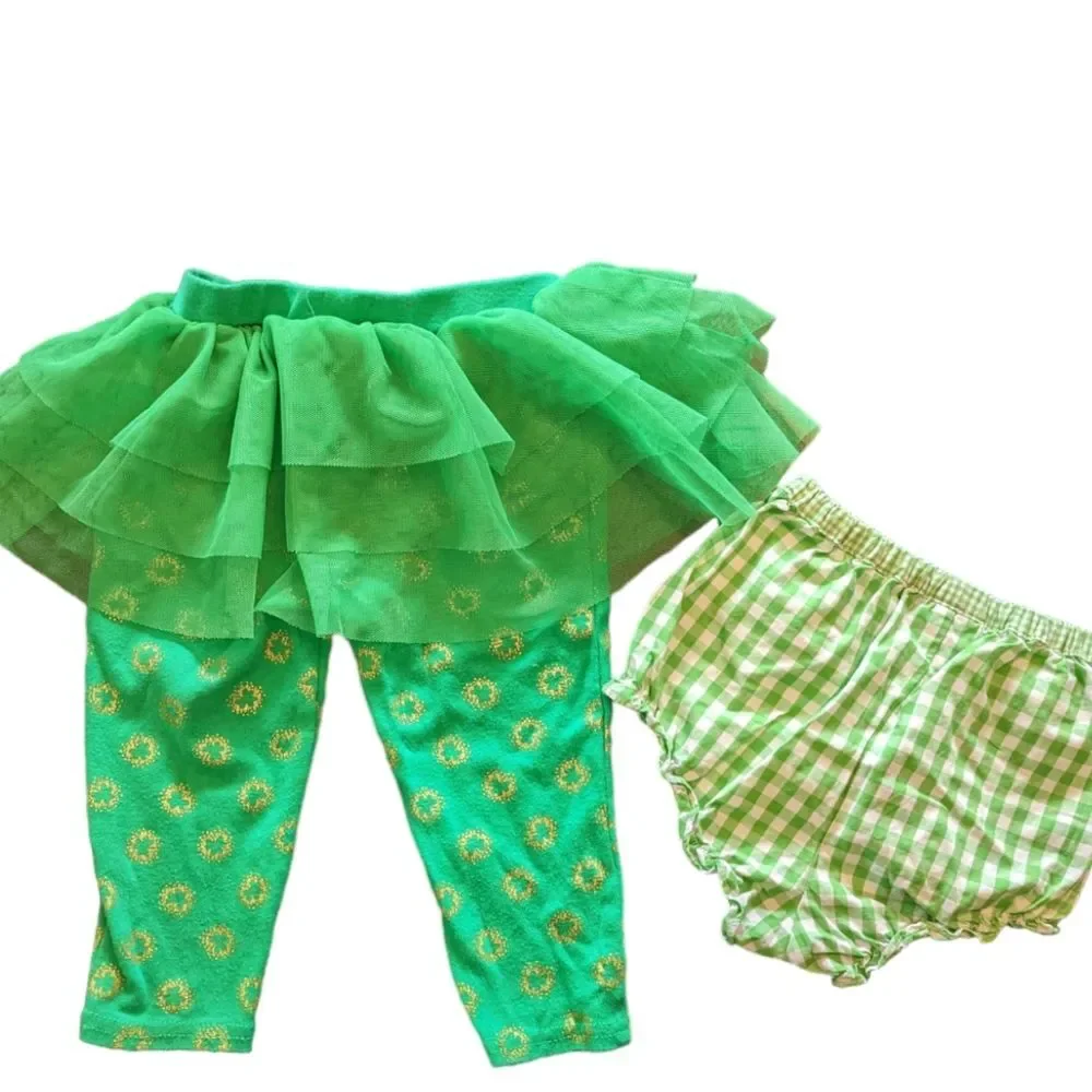 Baby Kid St Patty's Day Green Tutu Set, 12 Months
